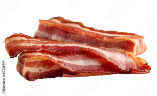 some fresh bacon beef on a transparent background