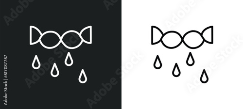 squeeze line icon in white and black colors. squeeze flat vector icon from squeeze collection for web, mobile apps and ui.