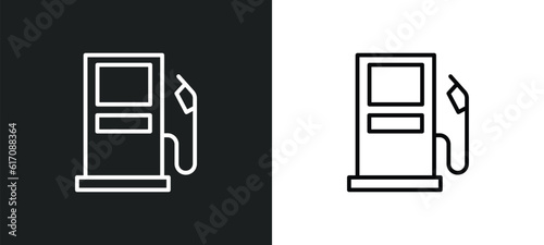 gaso line icon in white and black colors. gaso flat vector icon from gaso collection for web, mobile apps and ui.