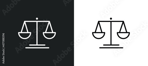 legal line icon in white and black colors. legal flat vector icon from legal collection for web, mobile apps and ui.