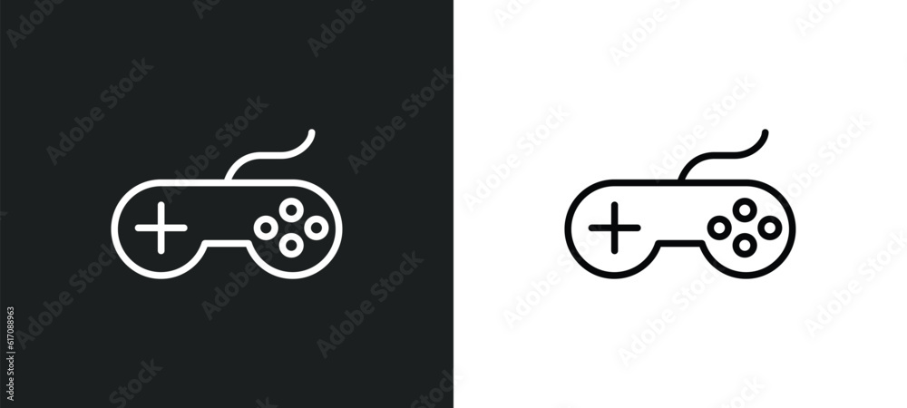 gameplay line icon in white and black colors. gameplay flat vector icon from gameplay collection for web, mobile apps and ui. gameplay line icon in white and black colors. gameplay flat vector icon from gameplay collection for web, mobile apps and ui.