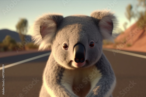 Generative AI. a koala on the highway © imur