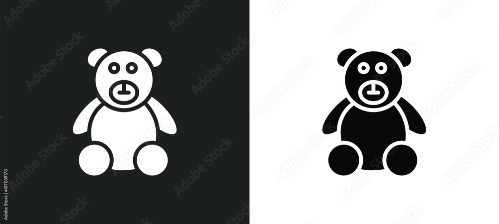 Obraz premium line icon in white and black colors. flat vector icon from collection for web, mobile apps and