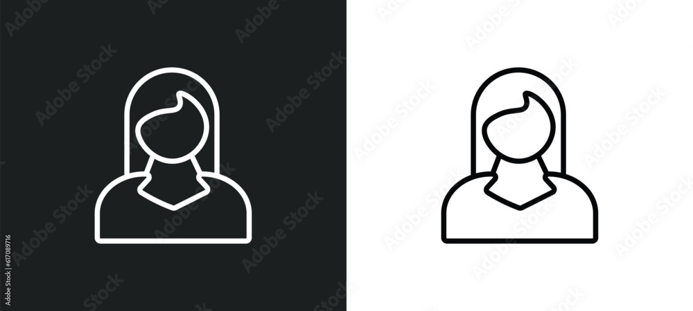 personal assistant line icon in white and black colors. personal assistant flat vector icon from personal assistant collection for web, mobile apps and ui. personal assistant line icon in white and black colors. personal assistant flat vector icon from personal assistant collection for web, mobile apps and ui.