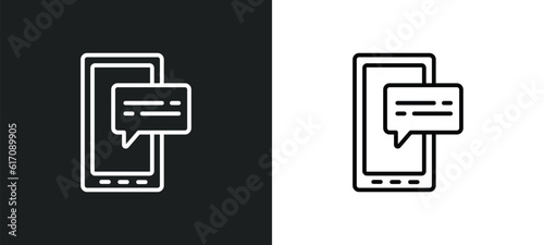 survey line icon in white and black colors. survey flat vector icon from survey collection for web, mobile apps and ui.