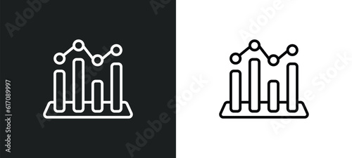 value line icon in white and black colors. value flat vector icon from value collection for web, mobile apps and ui.