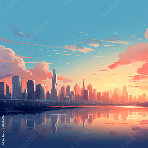 city view background