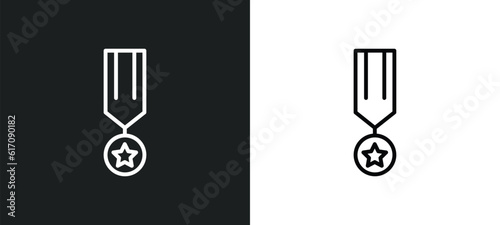 veteran line icon in white and black colors. veteran flat vector icon from veteran collection for web, mobile apps and ui.