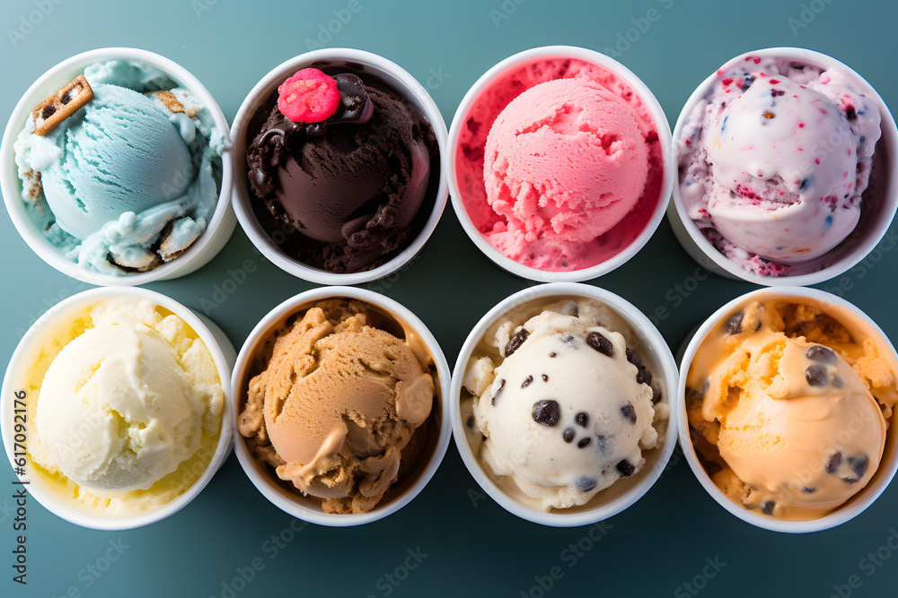 Delectable Ice Cream Flavors Galore - Generative AI
