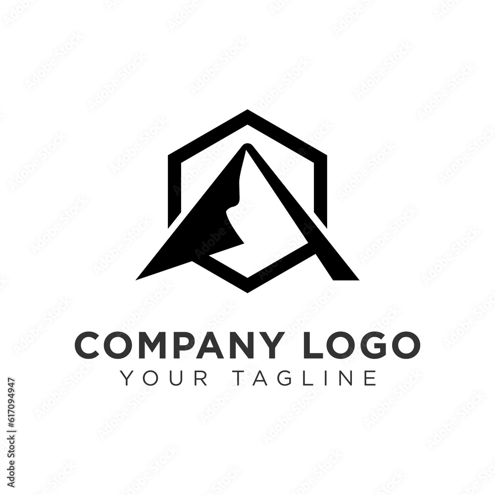 Premium Modern Vector Logo Mountain For Company Logo With Abstract Letter A Identity & Shield Logo Premium Modern Vector Logo Mountain For Company Logo With Abstract Letter A Identity & Shield Logo