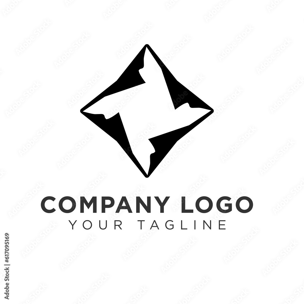 Obraz premium Premium Modern Vector Logo Mountain For Company Logo With Abstract Letter A Identity & Shield Logo