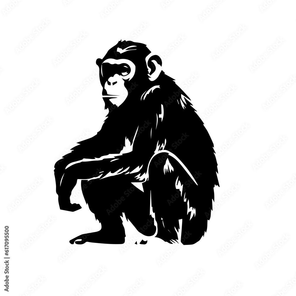 Obraz premium monkey silhouette illustration