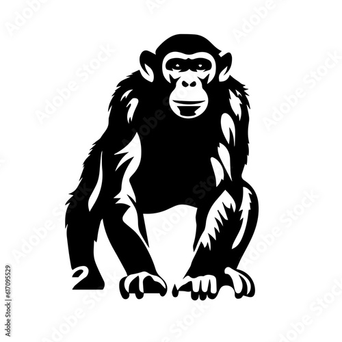 Fototapeta Naklejka Na Ścianę i Meble -  monkey silhouette illustration 