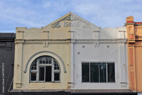 Photography Facade of old Victorian commercial terrace with ornate parapet, Oxford Street, Paddington