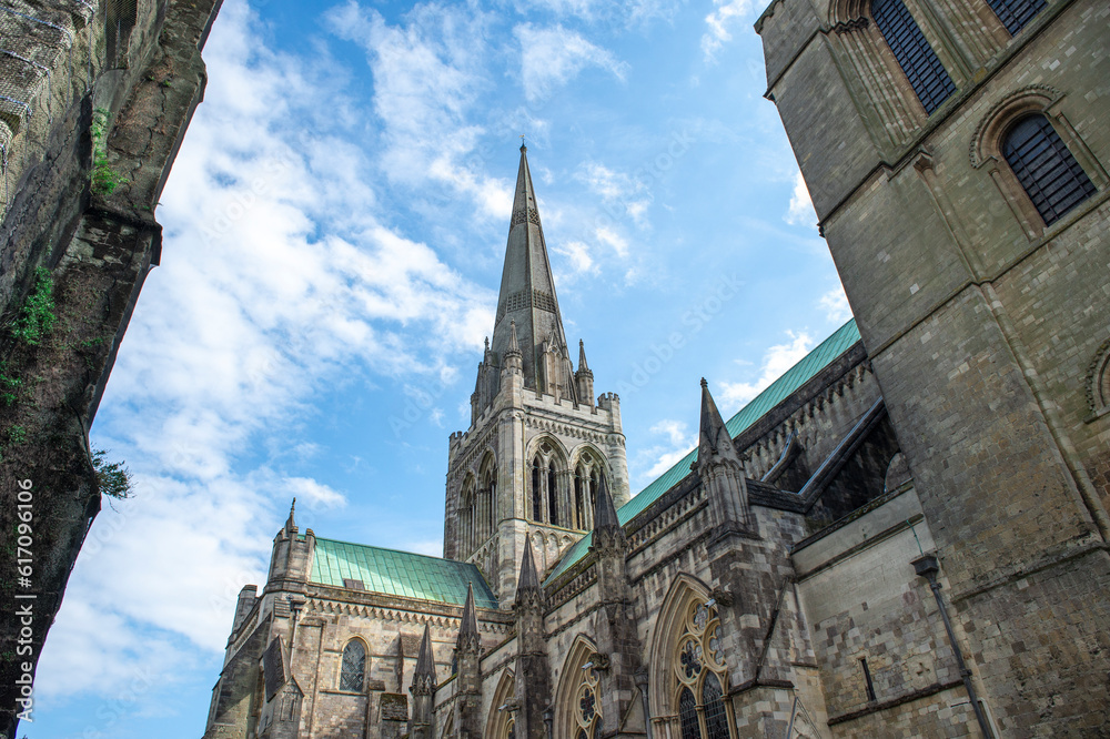 Exterior view of Chichester Cathedral in West Sussex, UK Exterior view of Chichester Cathedral in West Sussex, UK