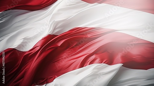 Background of the red and white flag waving, generated by AI