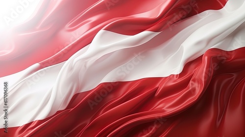 Background of the red and white flag waving, generated by AI