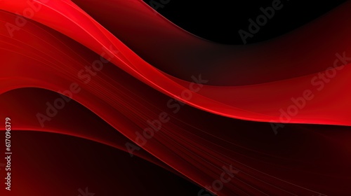 Background of waving lines with a red and black gradient  generated by AI