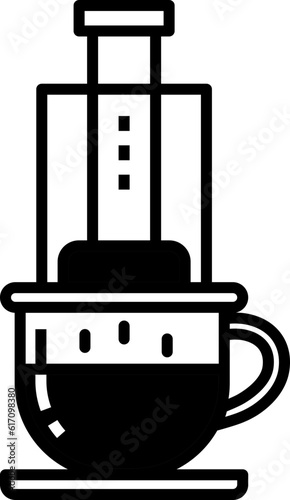 Coffee Shop Coffee Maker icon stlye design elements for decoration.