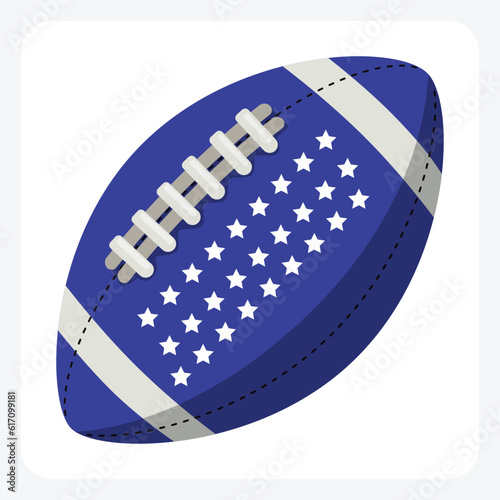 American Football Icon in Flat Design

