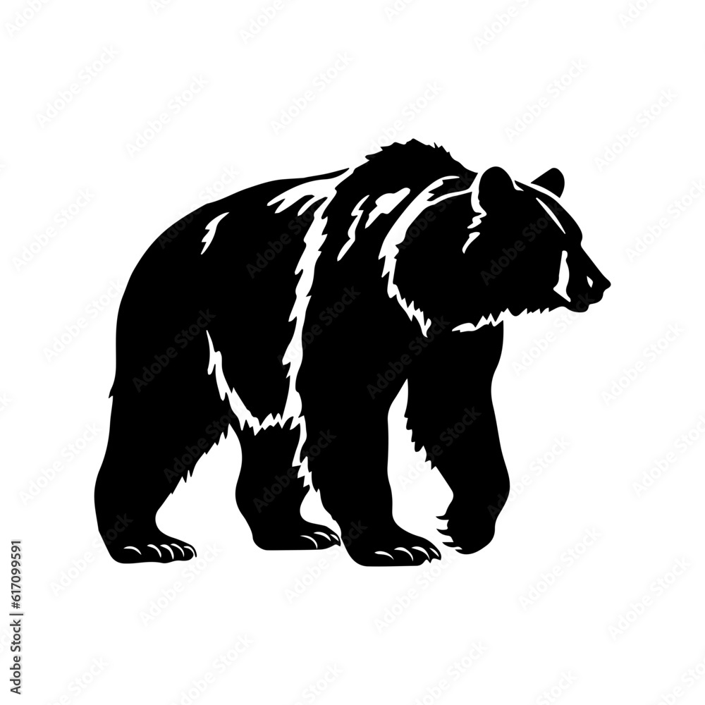 Obraz premium bear silhouette illustration