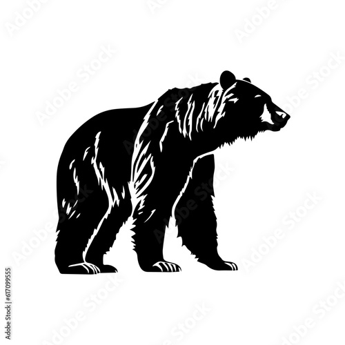 Fototapeta Naklejka Na Ścianę i Meble -  bear silhouette illustration