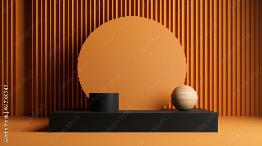 3d background products display podium scene with green leaf geometric platform. 3d background products display podium scene with green leaf geometric platform.