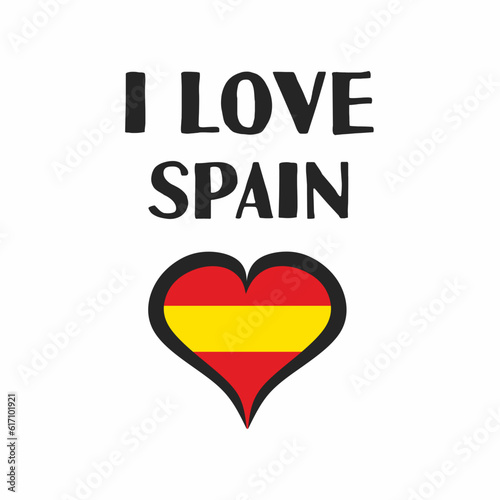 i love spain - t-shirt design, print, sticker, vector