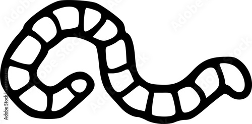 Worm outline icon. linear style sign for mobile concept and web sign, symbol, vector, art