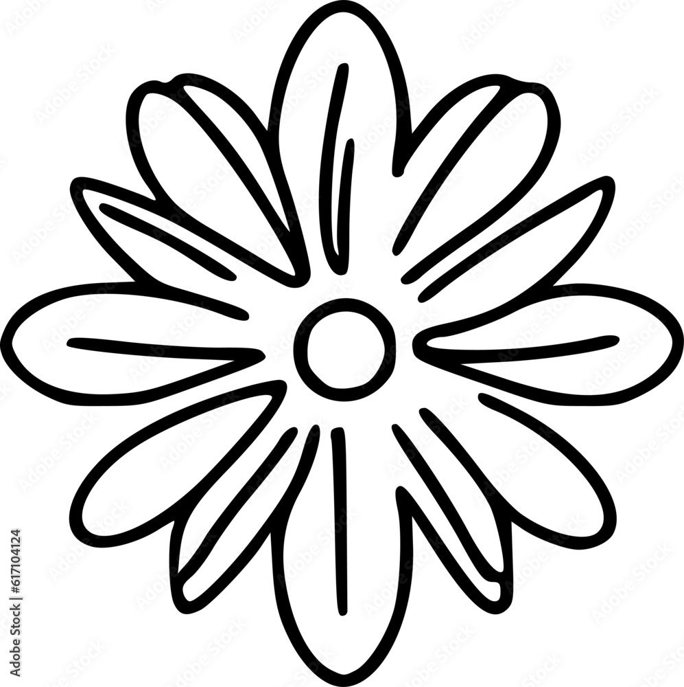 Clean flower outline icon. linear style sign for mobile concept and sign, symbol, vector, art Clean flower outline icon. linear style sign for mobile concept and sign, symbol, vector, art
