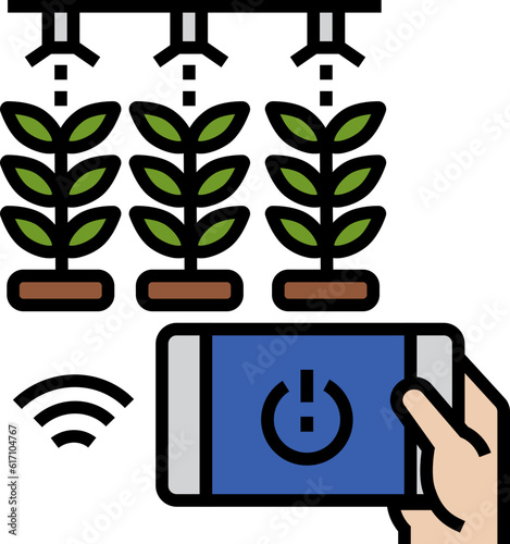 Smart Agriculture icon decorative design element for website, presentation, flyer, brochure, printing, application.