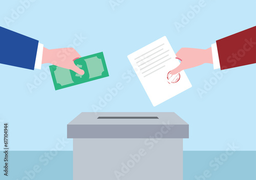 concept illustration election polling corrupt