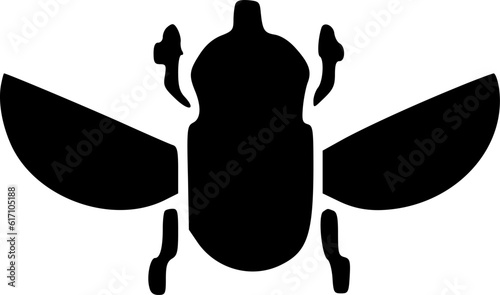 Egyptian Scarab vector icon. filled flat sign for mobile concept and sign, symbol, vector, art