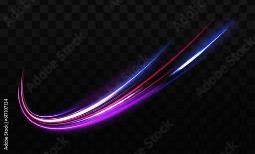 Particle motion effect vectorRed blue special effect, speed police line. Magic of moving fast lines. Laser beams, horizontal light rays. Particle motion effect. Vector	