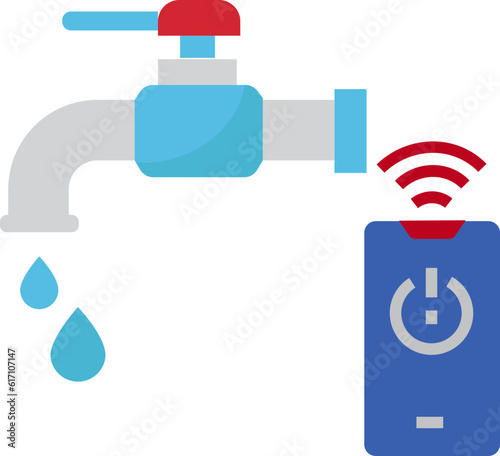 Internet Of Things Smart Tap Water Icon