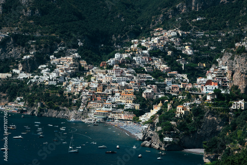 The Amalfi coast with Positano. One of the most visited places in the world in summer. Clean and clear waters where to go by boat or on a boat or rather a yacht  © fabrizio