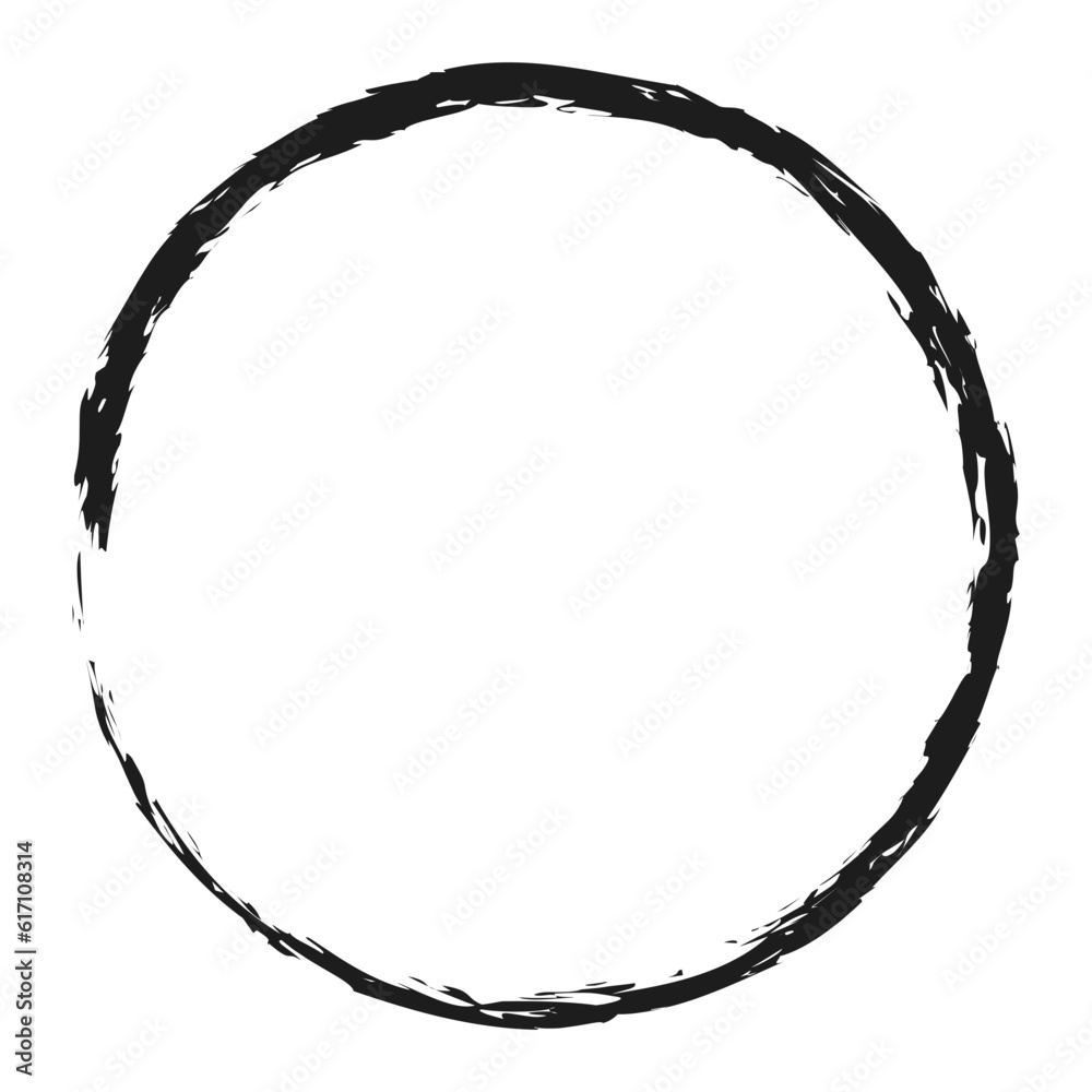 Grunge circle brush. Vector illustration