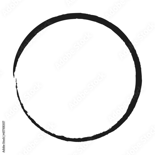 Grunge circle brush. Vector illustration