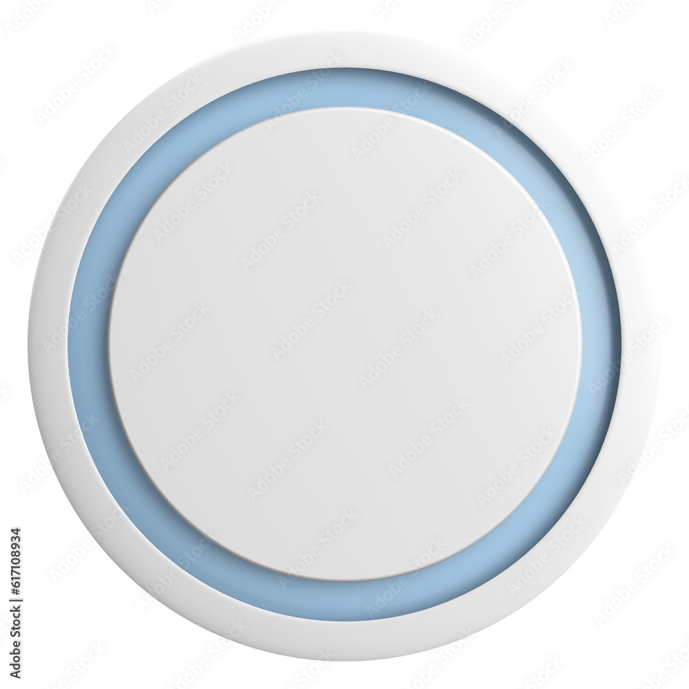 3D circle button. Empty button. 3D illustration. 3D circle button. Empty button. 3D illustration.