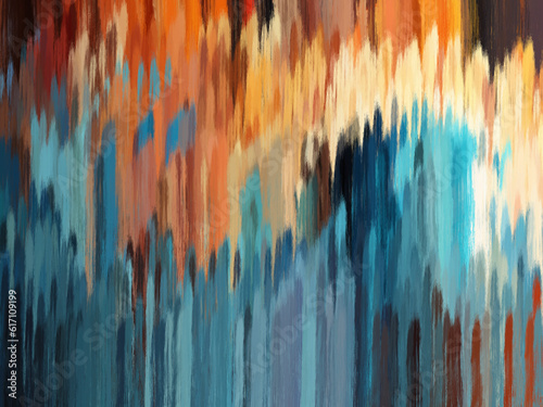 Background abstract brush line orange blue