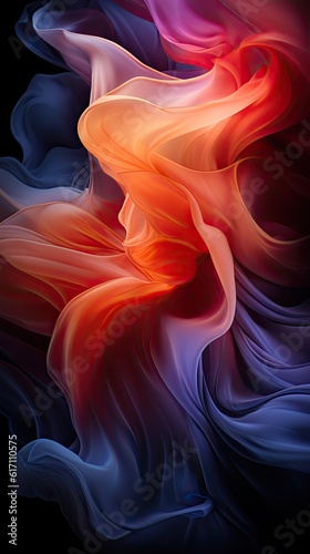 Mesmerising gradient wallpaper design, abstract poster web page PPT background. Generative AI
