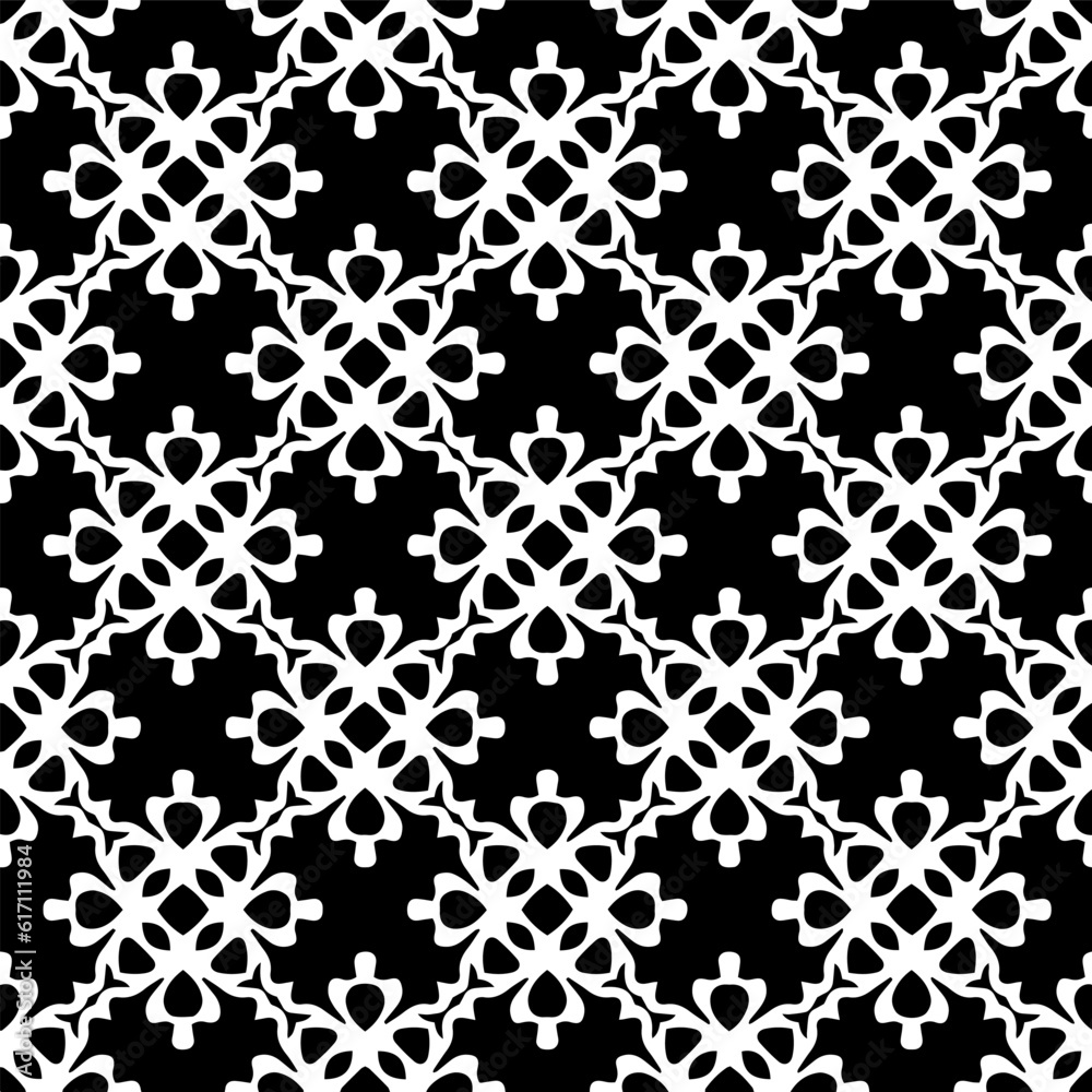 Geometric pattern in ethnic style. Seamless ornament  with  abstract shapes. Black and white wallpaper. Abstract background  with Repeating pattern for decor, textile and fabric.