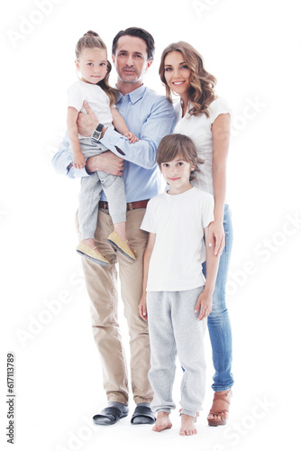 Happy family with children