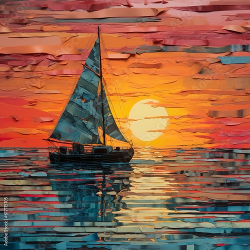 Segelboot Kunstwerk