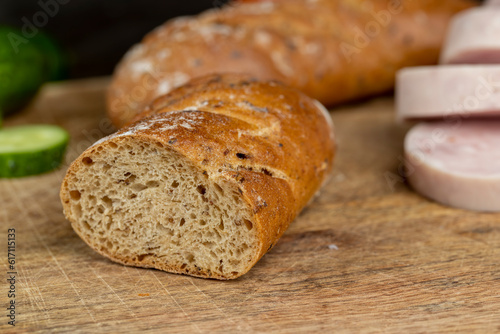 soft fresh bread with the addition of various grains and cereals