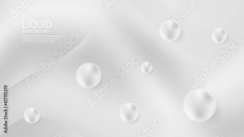 Modern Silver Gray Water Liquid Abstract Background. BG. Beauty. Vector Illustration