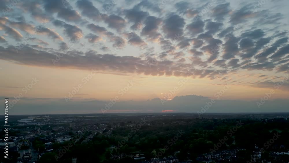 4k aerial video at sunset over Ipswich, Suffolk, UK 4k aerial video at sunset over Ipswich, Suffolk, UK