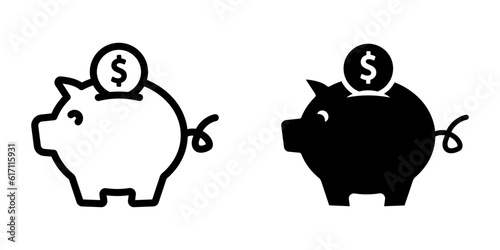 Piggy Bank icon. sign for mobile concept and web design. vector illustration