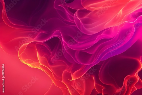 Vibrant Smoky Flow Gradient: Electrifying Neon Pink with Fiery Orange Background