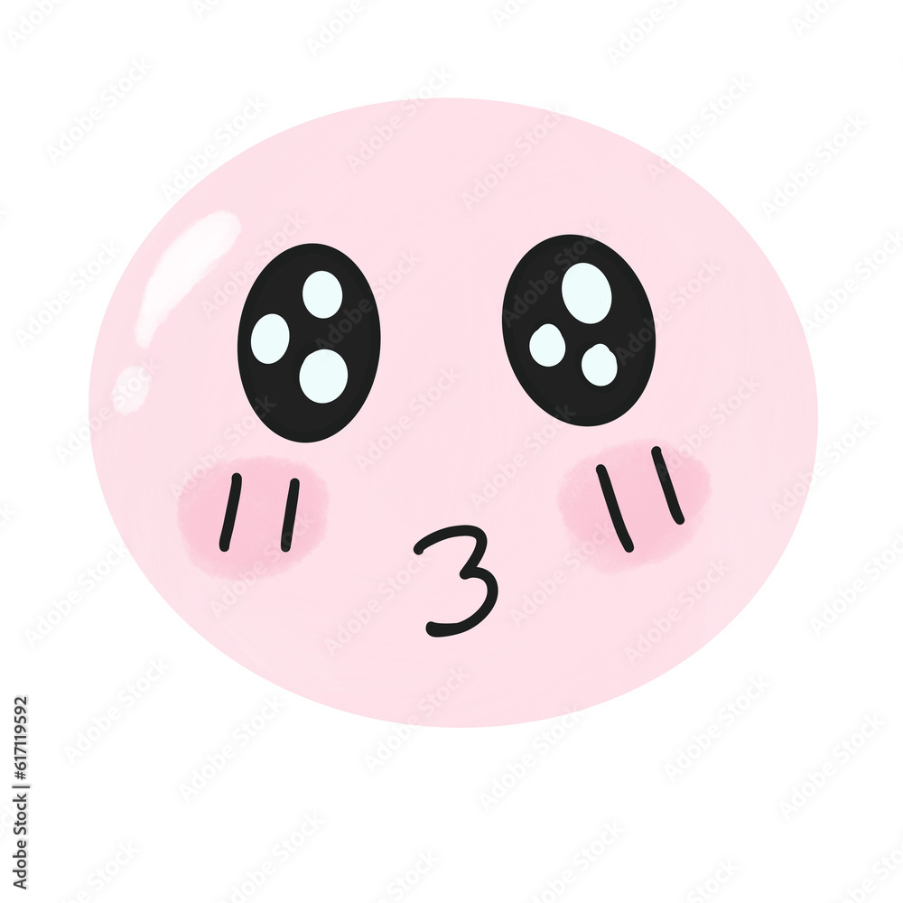 Slime - pink cute emoji sticker with face expression Slime - pink cute emoji sticker with face expression